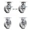 Service Caster 8 Inch V Groove Semi Steel Caster Brakes/Swivel Locks and 2 Rigid SCC, 2PK SCC-35S820-VGR-SLB-BSL-2-R-2 - alternate 1
